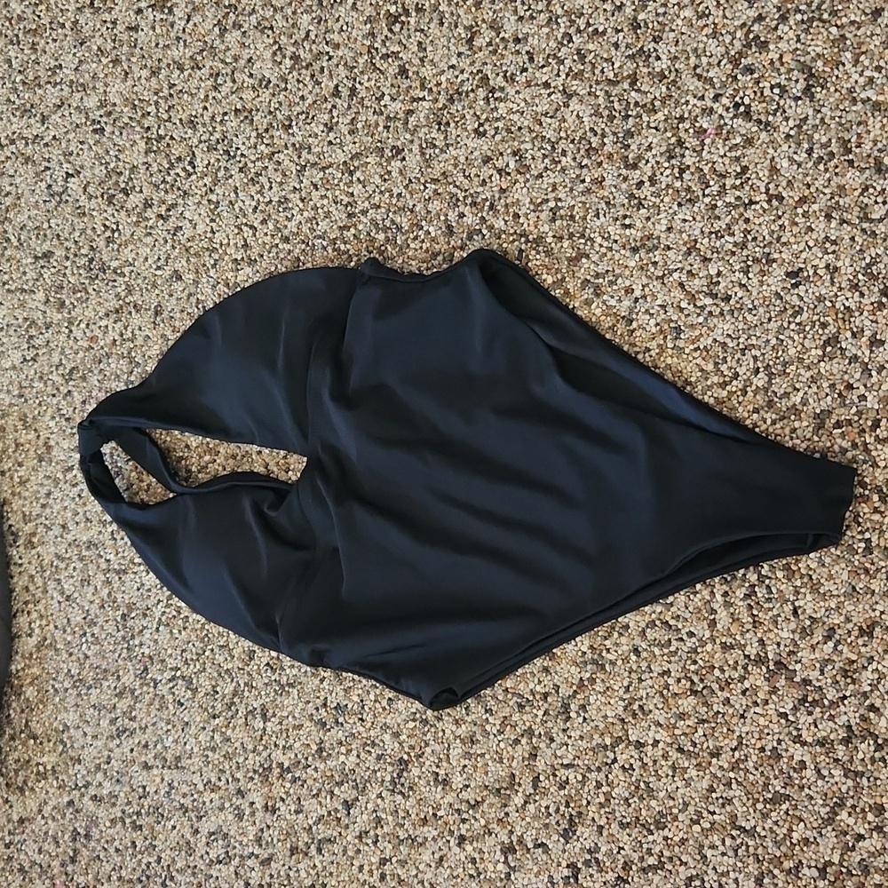 Jess Crum by Hazel and Olive black one piece swimsuit, size medium
